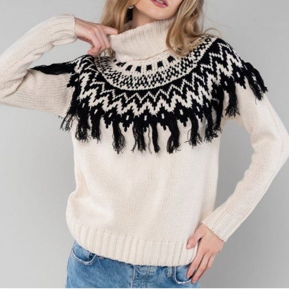 Lovestitch Fair Isle Tassel Sweater Tassel size smalll - Picture 2 of 6